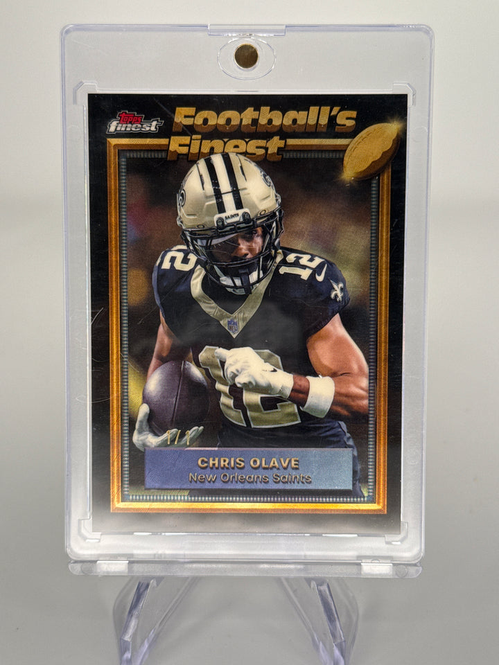 Chris Olave 2025 Topps Finest Football's Finest 1/1 Superfractor