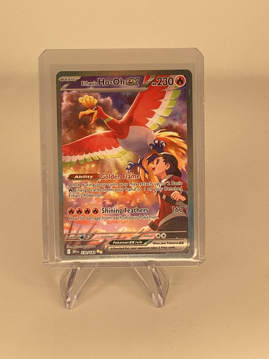 Pokemon TCG 2025 Ethan's Ho-Oh EX Destined Rivals Special Illustration Rare Holo, 230/182