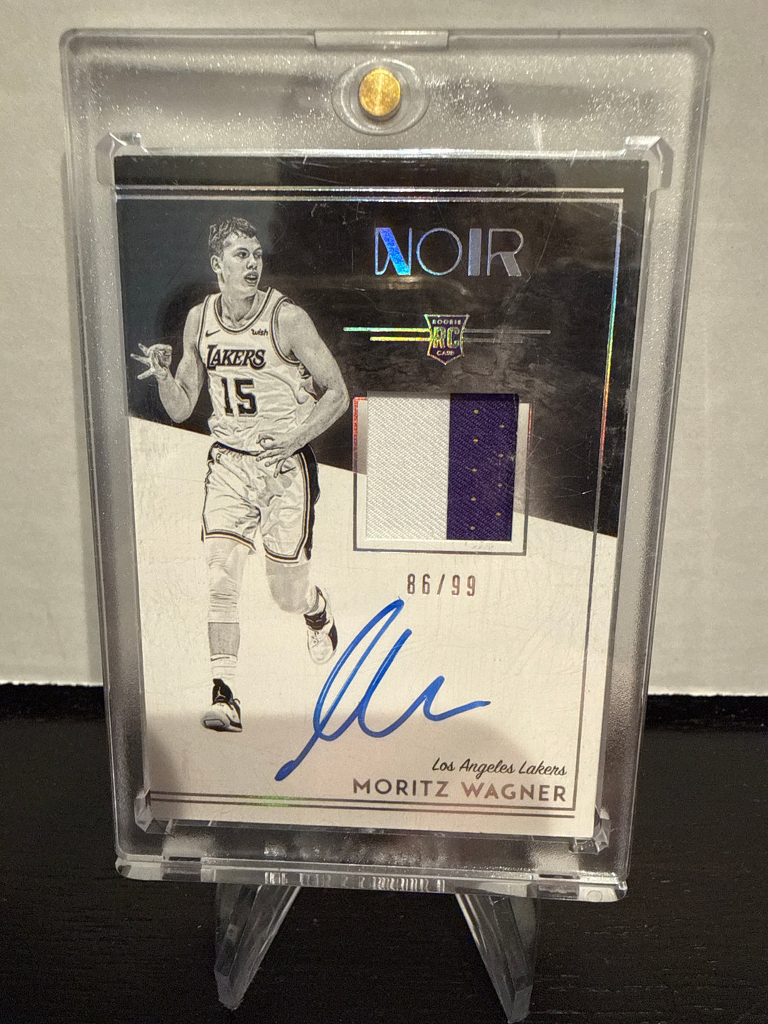 Moritz Wagner 2018-2019 Panini Noir Rookie Patch Auto, 86/99