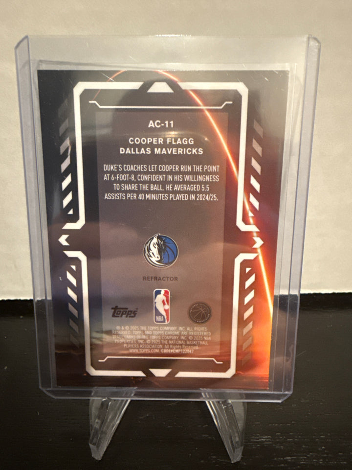 Cooper Flagg 2025 Topps Chrome Activators Rookie Refractor