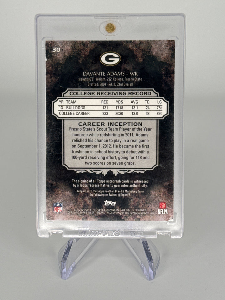 Davante Adams 2014 Topps Inception Rookie Auto