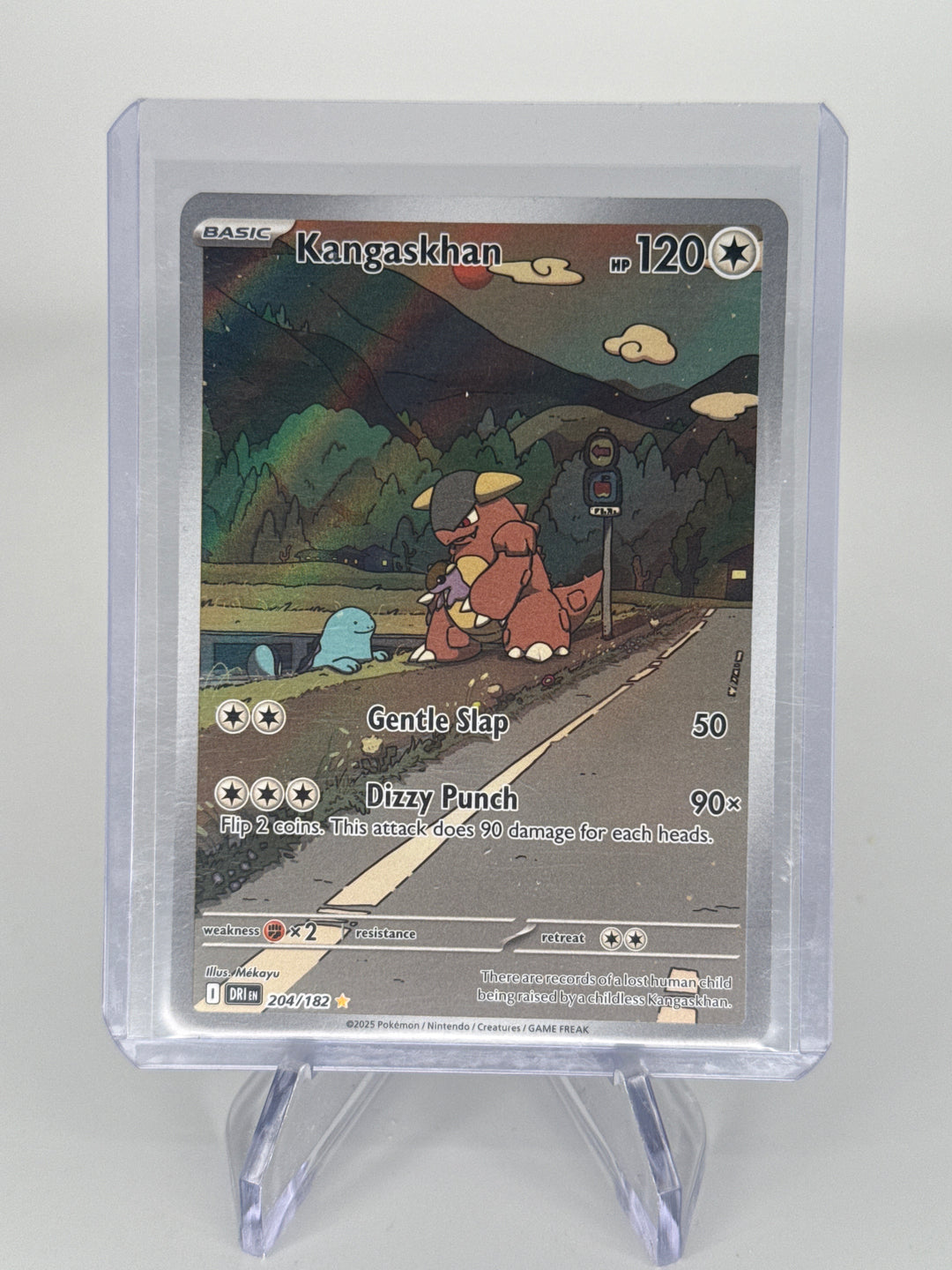 Pokemon TCG 2025 Kangaskhan Destined Rivals Full Art Illustration Rare, 204/182