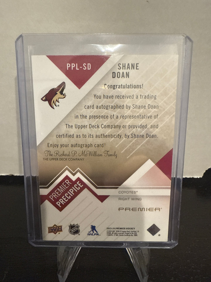 Shane Doan 2023-2024 Upper Deck Premier Precipice Auto, 04/10