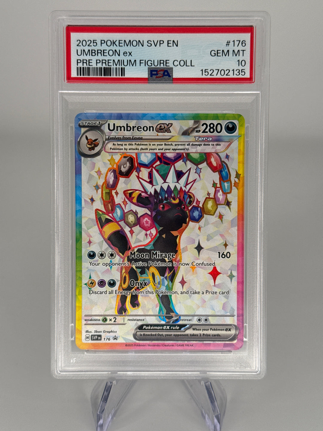Pokemon TCG 2025 Umbreon EX Prismatic Evolutions Black Star Promo, 176, PSA 10 Gem Mint
