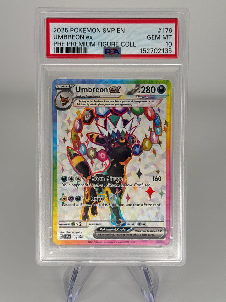 Pokemon TCG 2025 Umbreon EX Prismatic Evolutions Black Star Promo, 176, PSA 10 Gem Mint