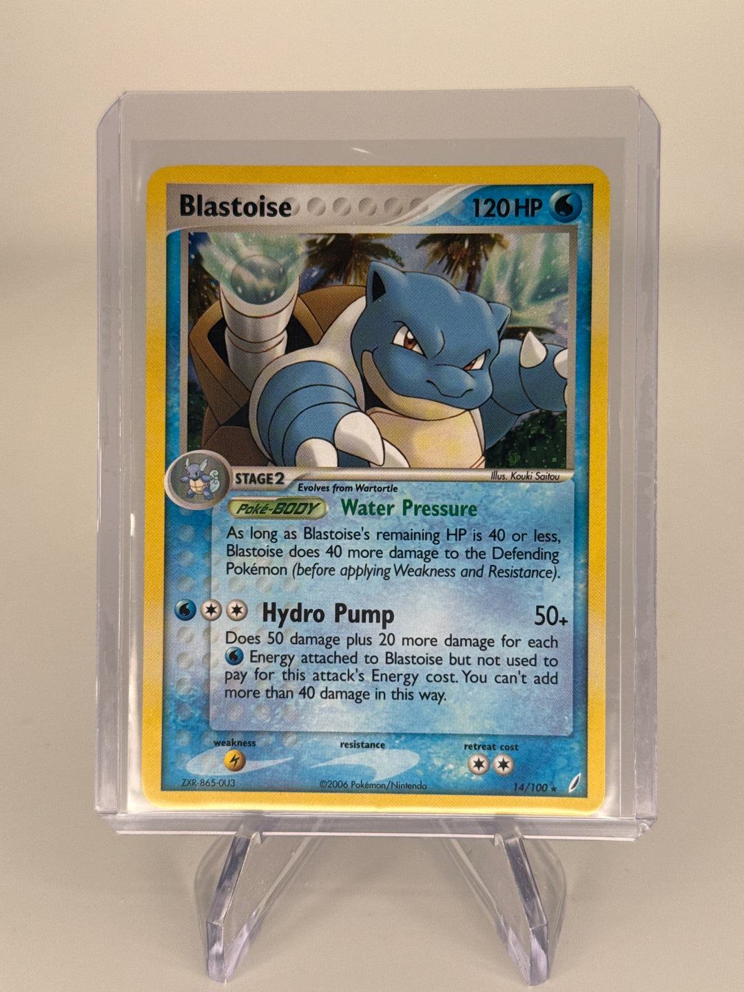 Pokemon TCG 2006 Blastoise EX Crystal Guardians Holo, 14/100