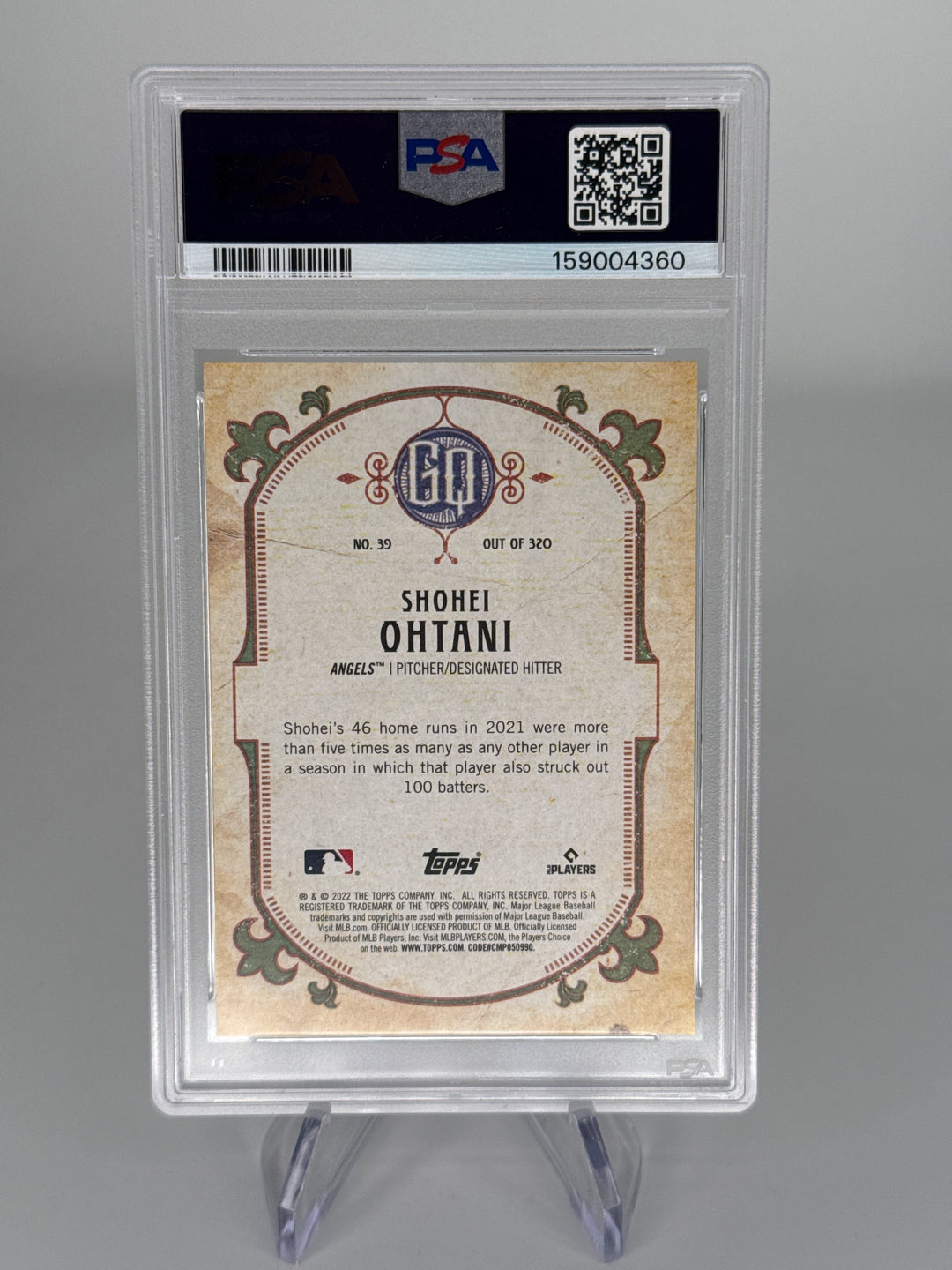 Shohei Ohtani 2022 Topps Gypsy Queen, PSA 9 Mint