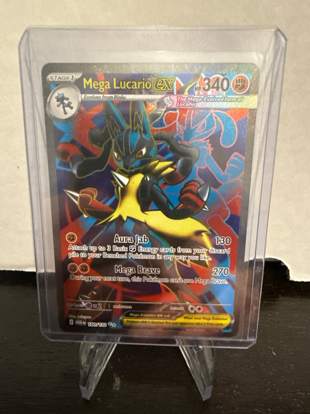 Pokemon TCG 2025 Mega Lucario EX Mega Evolutions Full Art Ultra Rare, 160/132