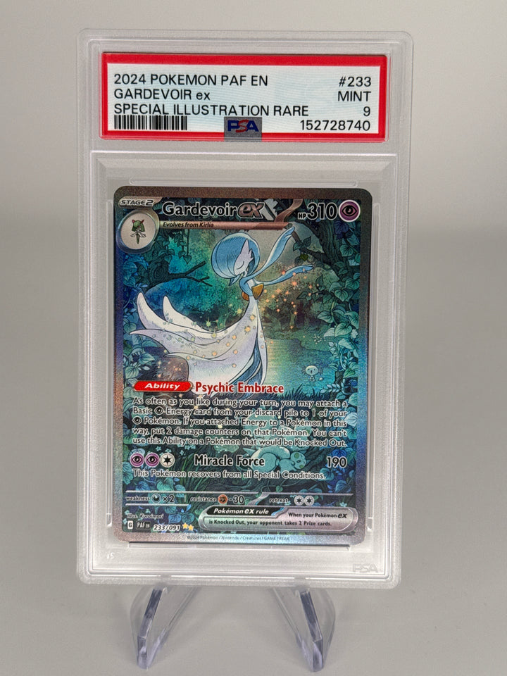 Pokémon TCG 2024 Gardevoir EX Paldean Fates Special Illustration, 233/091, PSA 9 Mint