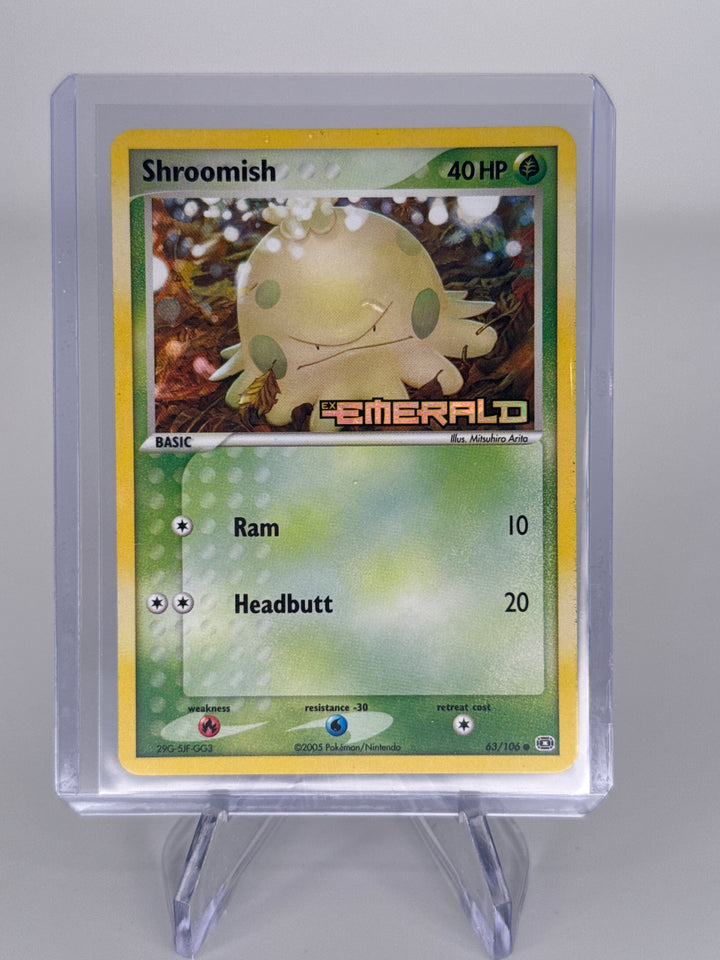 Pokemon TCG 2005 Shroomish EX Emerald Stamped Reverse Holo, 63/106