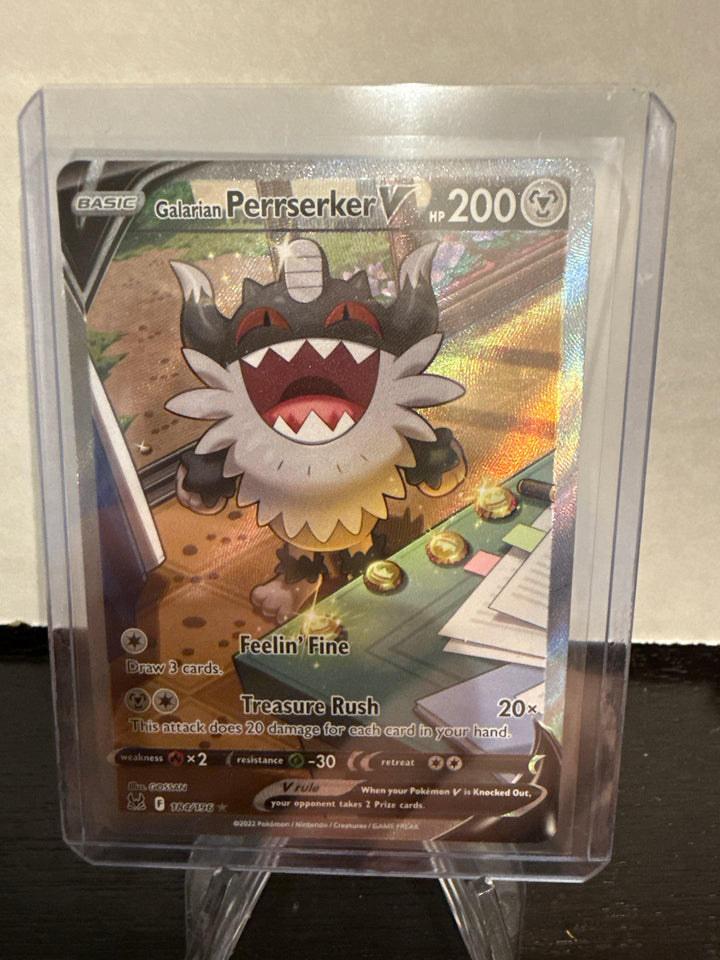 Pokemon TCG 2022 Galarian Perrserker V Lost Origin Full Art, 184/196