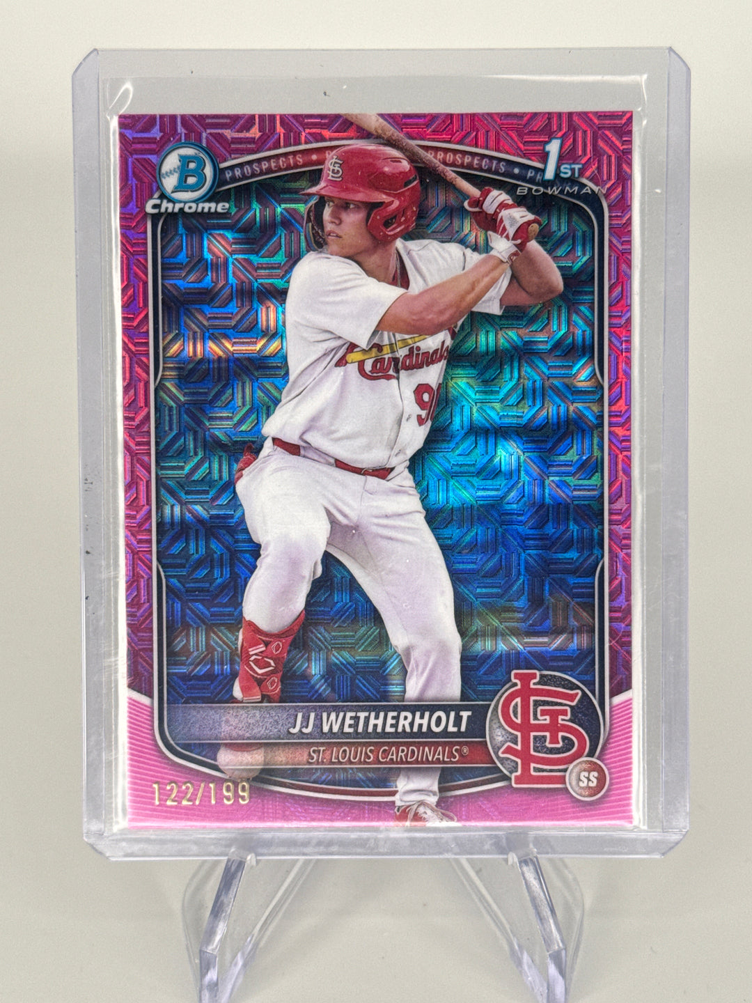 JJ Wetherholt 2025 Bowman Chrome Mega Box Pink Mojo First, 122/199