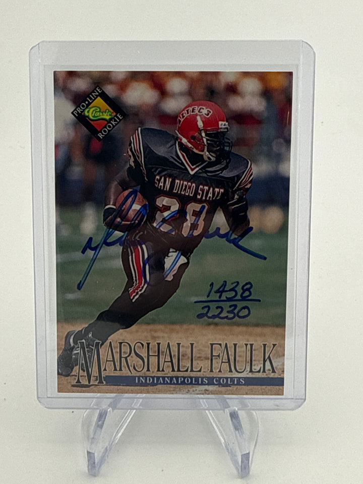 Marshall Faulk 1994 Pro Line Rookie Auto, 1438/2230