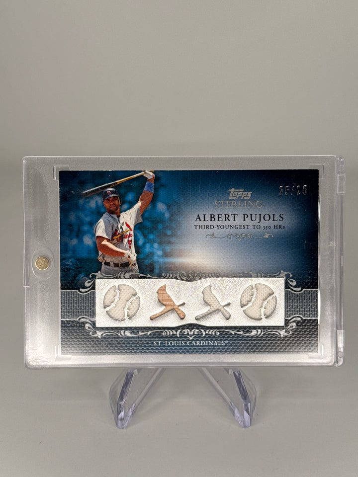 Albert Pujols 2009 Topps Sterling Career Chronicles Quad Relic, 25/25