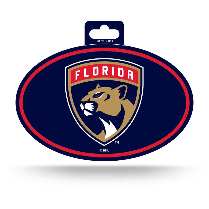 NHL Florida Panthers Full Color Oval Sticker