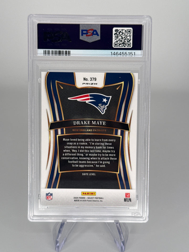 Drake Maye 2024 Panini Select Suite Level Silver Rookie, PSA 10 Gem Mint