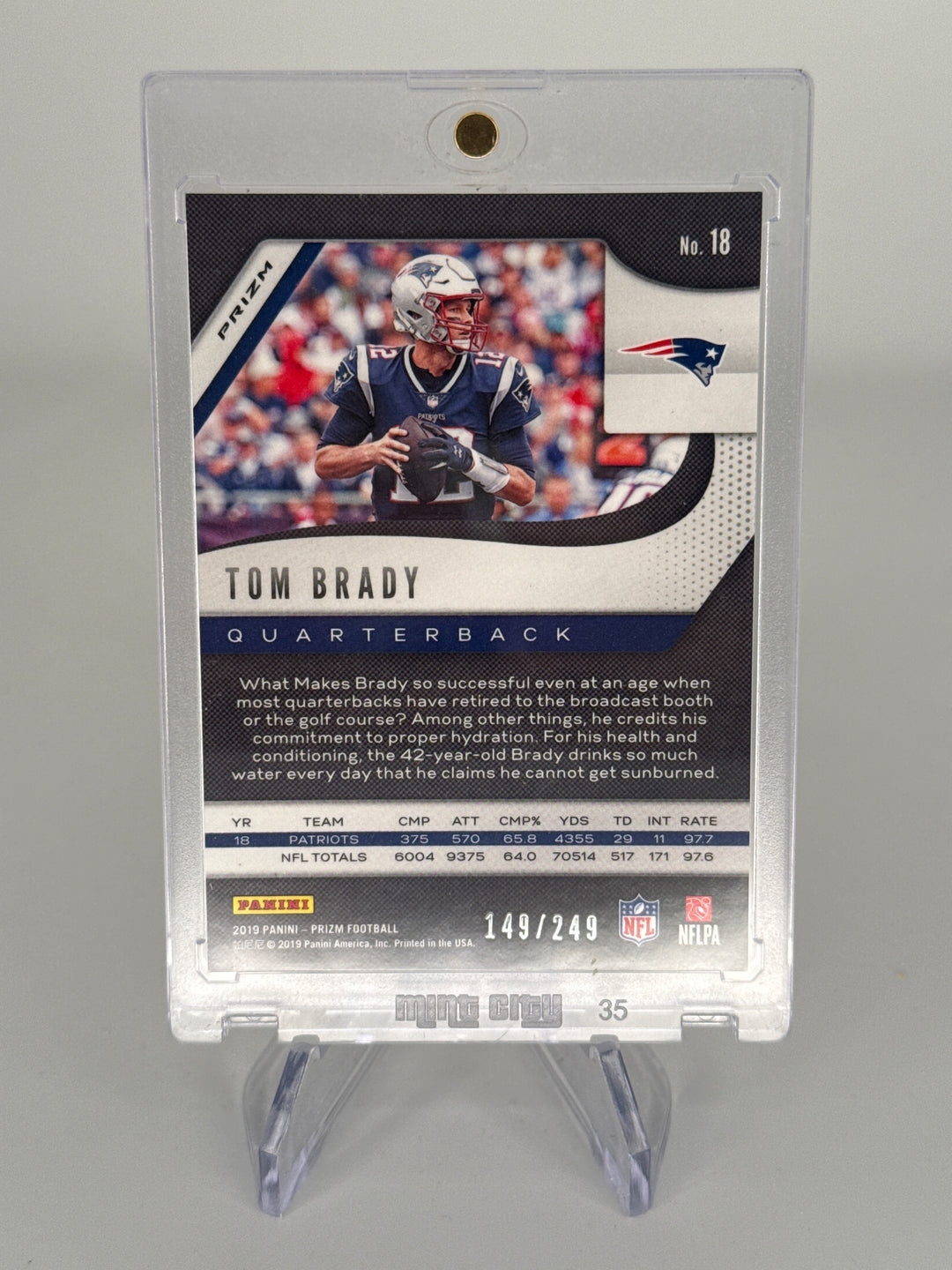Tom Brady 2019 Panini Prizm Orange Prizm, 149/249