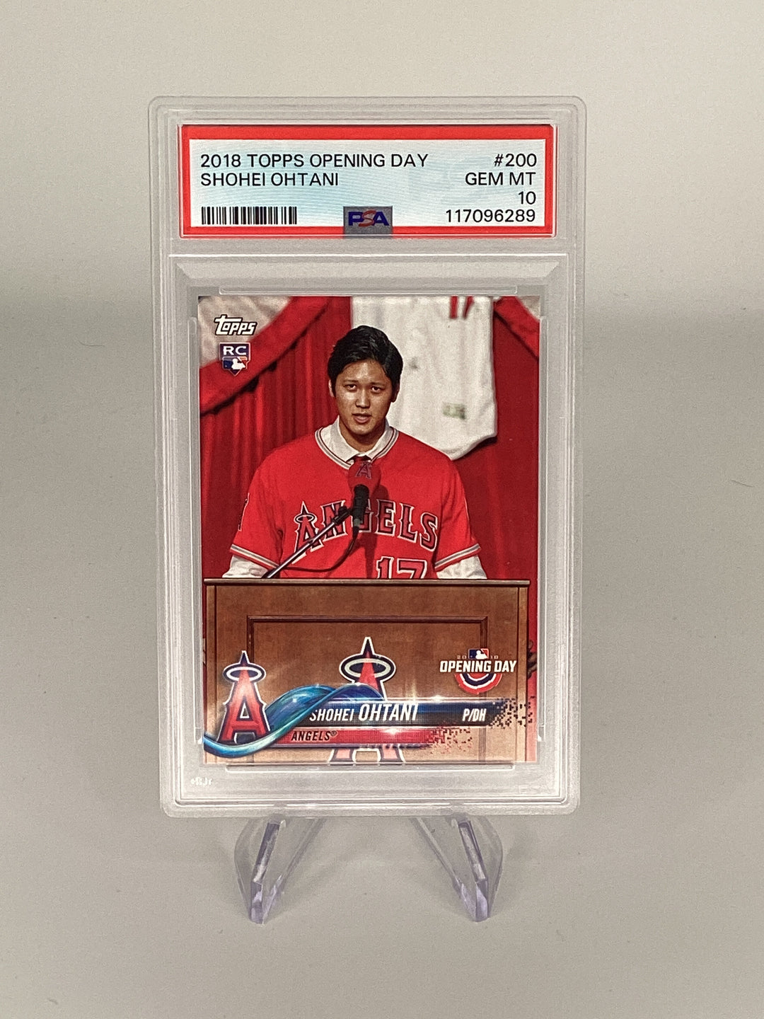 Shohei Ohtani 2018 Topps Opening Day Rookie, PSA 10 Gem Mint
