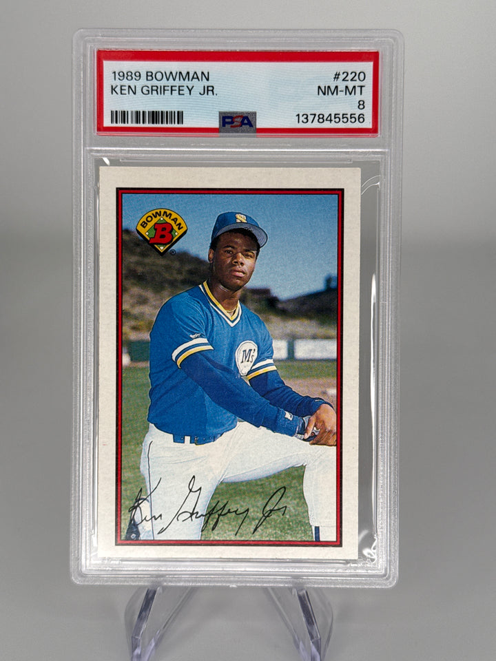 Ken Griffey Jr. 1989 Bowman Rookie, PSA 8
