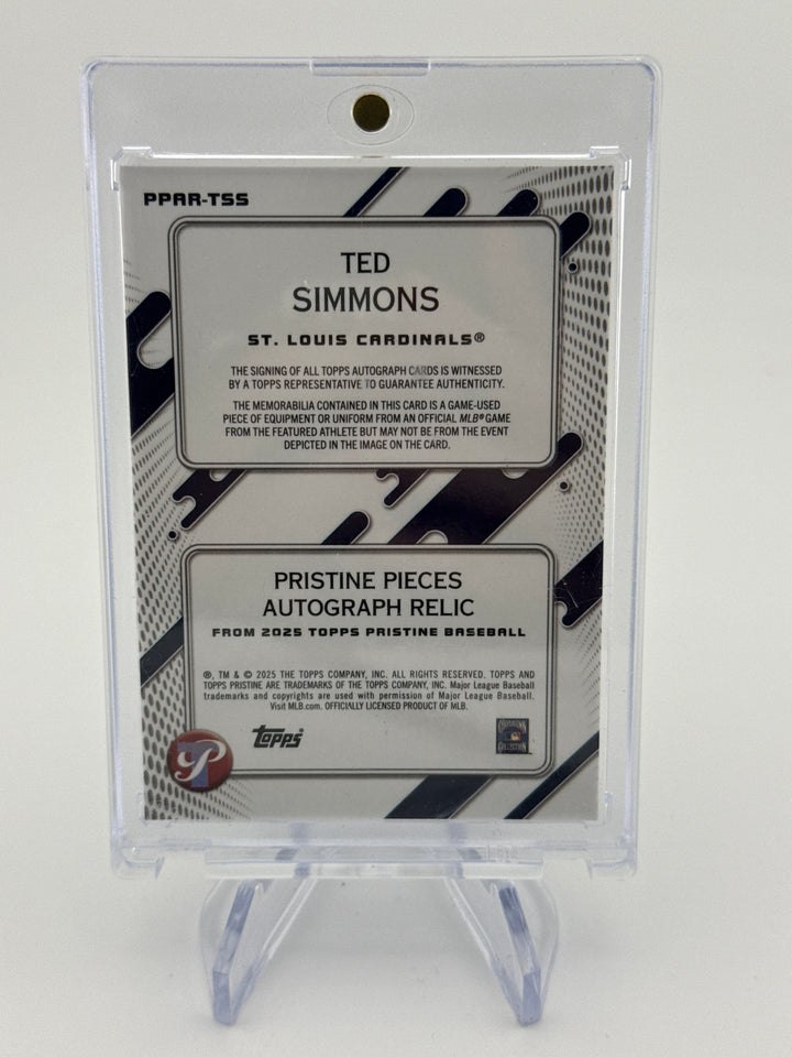 Ted Simmons 2025 Topps Pristine Auto Relic