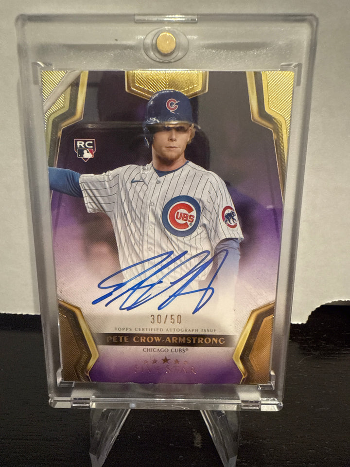 Pete Crow-Armstrong 2024 Topps Five Star Purple Rookie Auto, 30/50