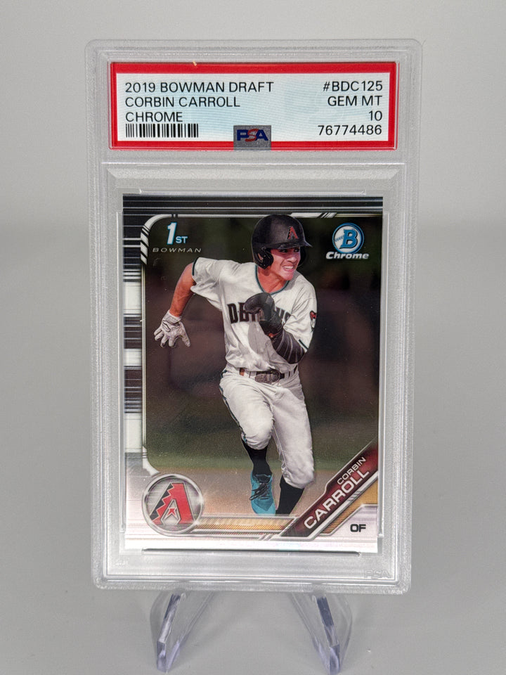 Corbin Carroll 2019 Bowman Chrome Draft 1st, PSA 10 Gem Mint