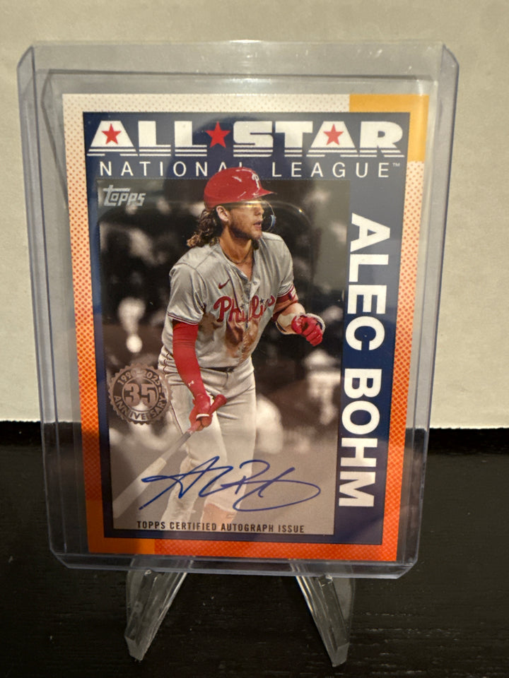 Alec Bohm 2025 Topps Series One 1990 35th Anniversary Auto