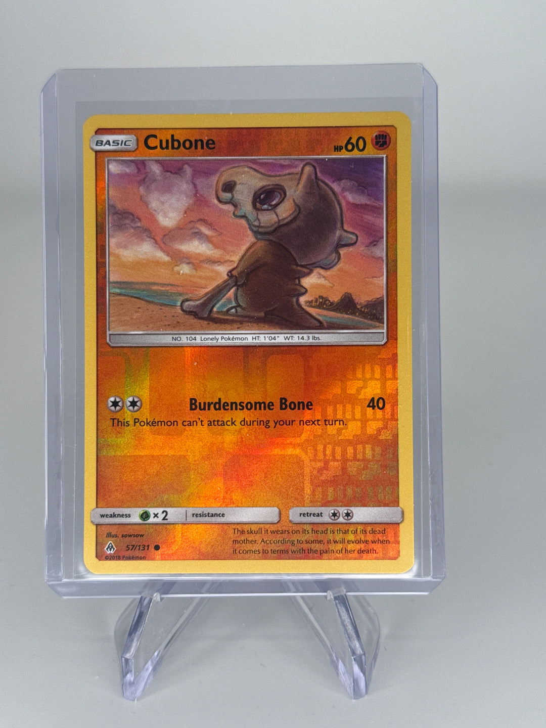Pokemon TCG 2018 Cubone Forbidden Light Reverse Holo, 57/131