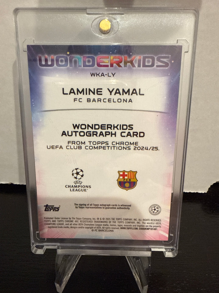Lamine Yamal 2025 Topps Chrome Wonderkids Auto