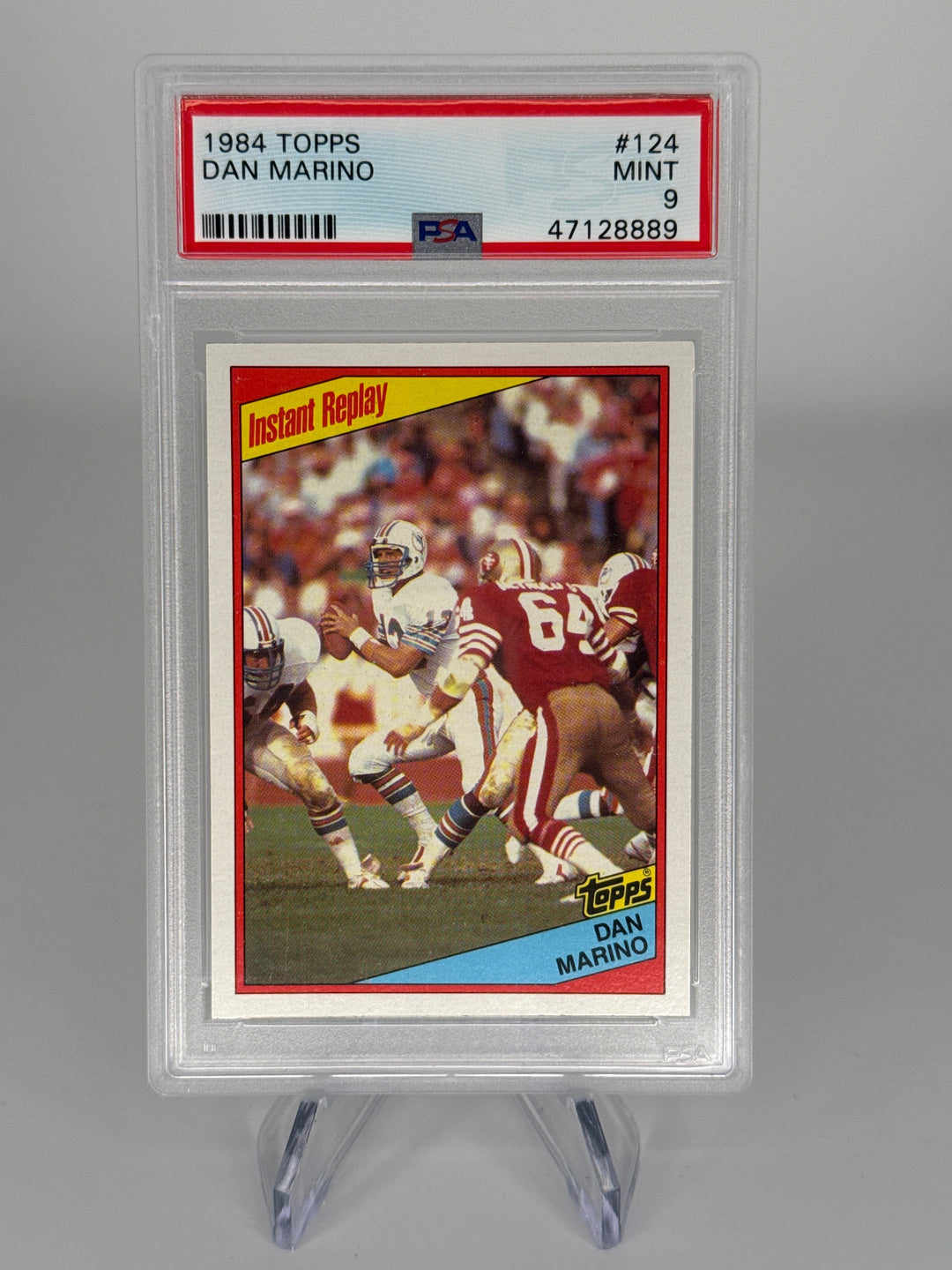 Dan Marino 1984 Topps Instant Replay Rookie, PSA 9 Mint