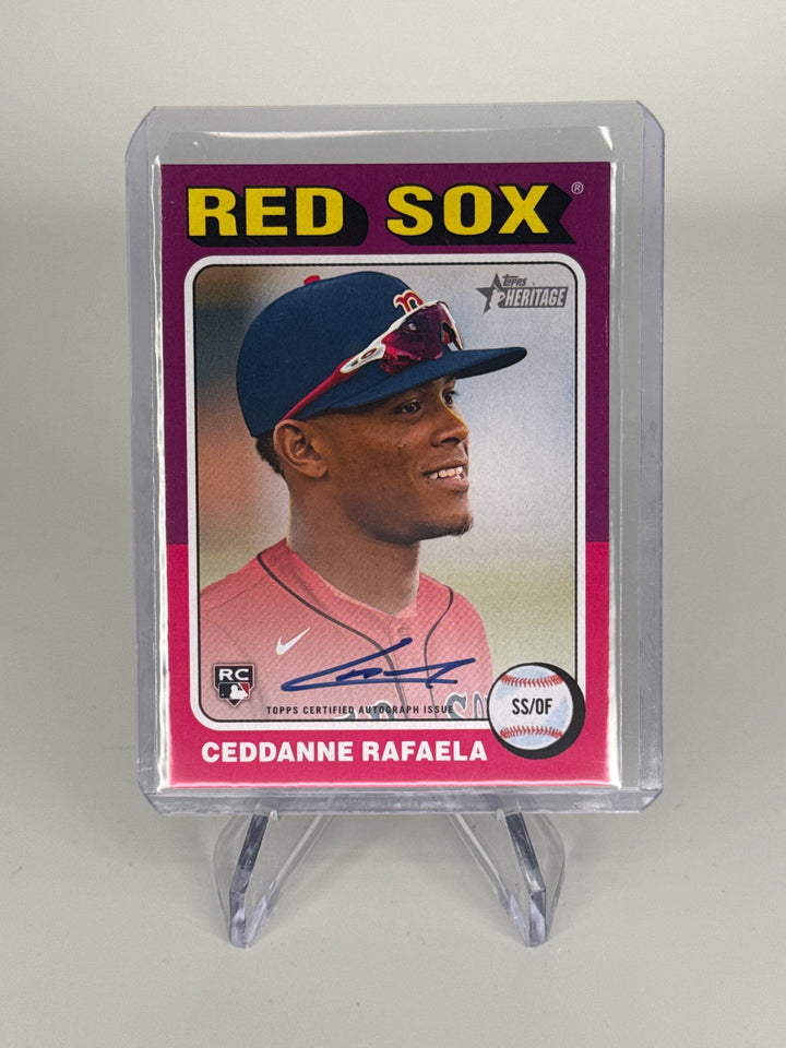 Ceddanne Rafaela 2024 Topps Heritage Real One Rookie Auto