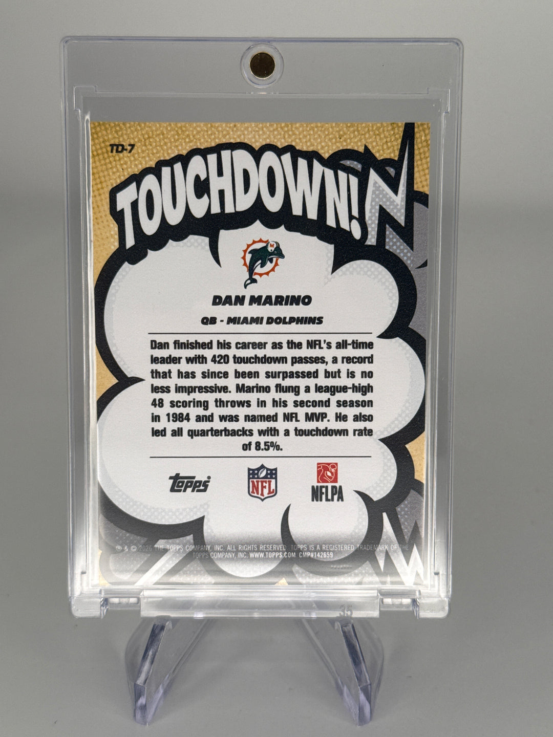 Dan Marino 2026 Topps Flagship Touchdown SSP Case Hit