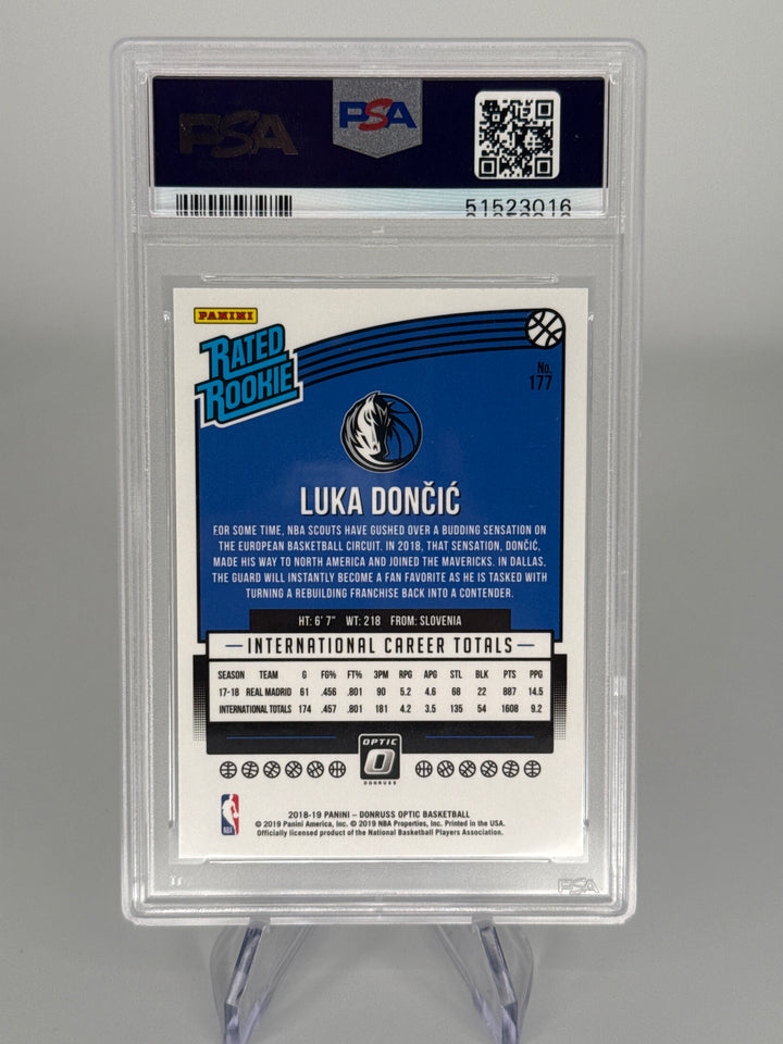 Luka Doncic 2018 Panini Donruss Rated Rookie, PSA 10 Gem Mint