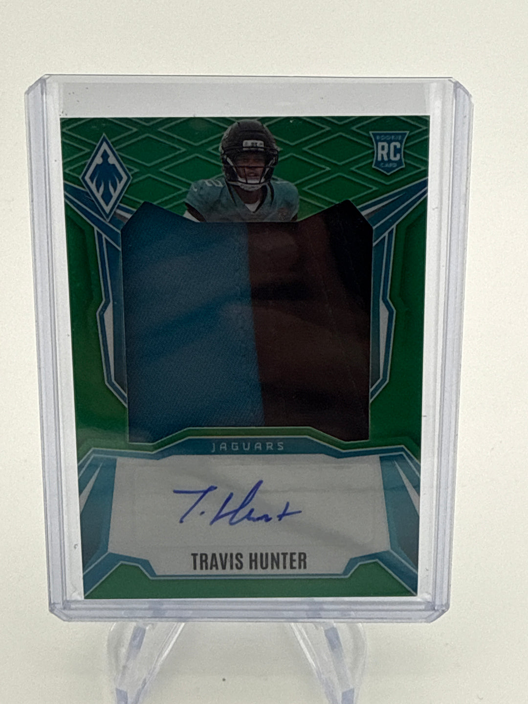 Travis Hunter 2025 Panini Phoenix Rookie Patch Auto Green, 13/25
