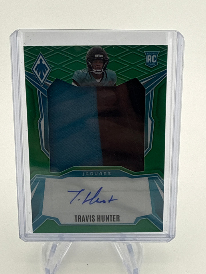 Travis Hunter 2025 Panini Phoenix Rookie Patch Auto Green, 13/25