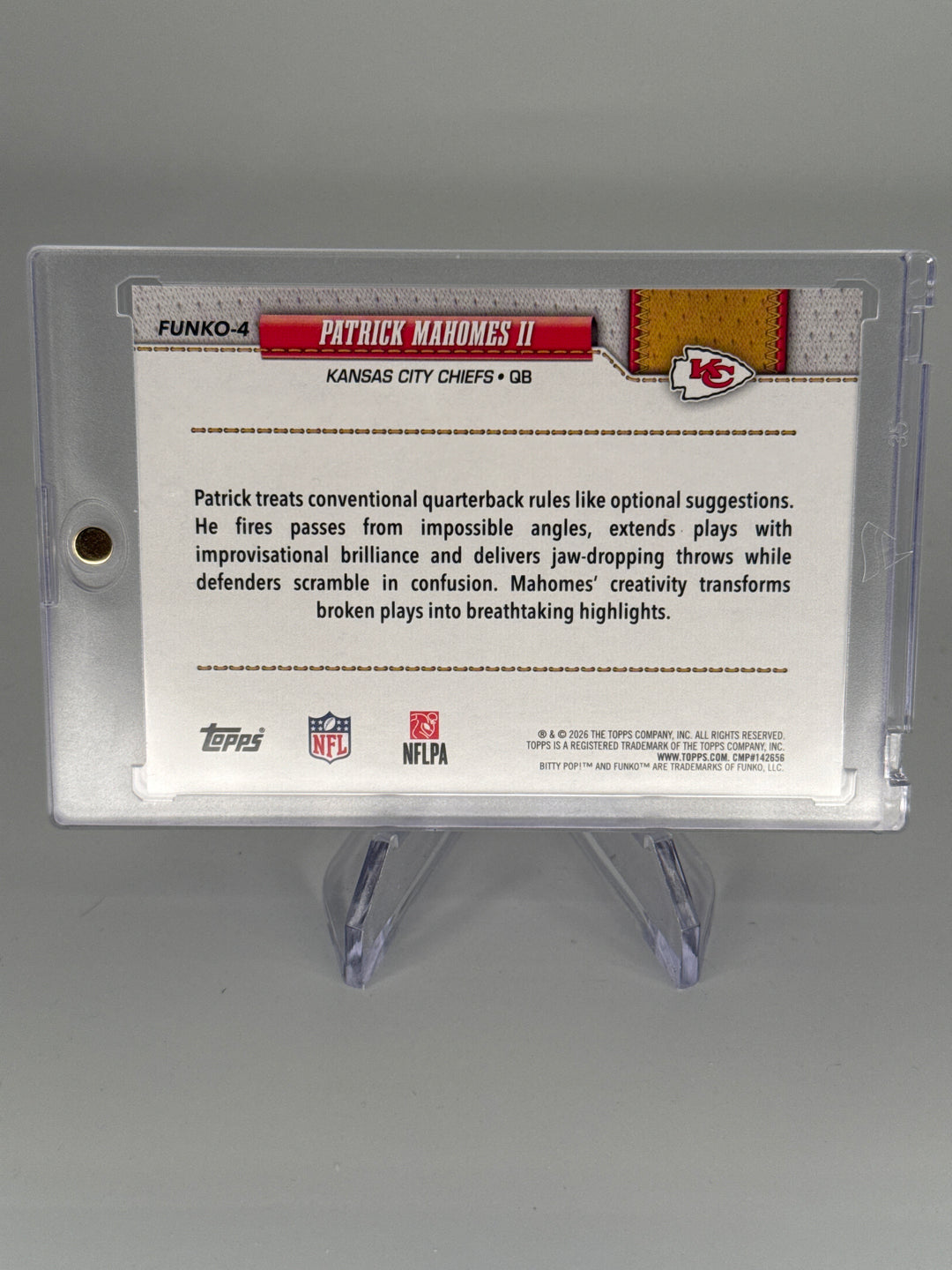 Patrick Mahomes 2026 Topps Flagship Funko SSP Case Hit