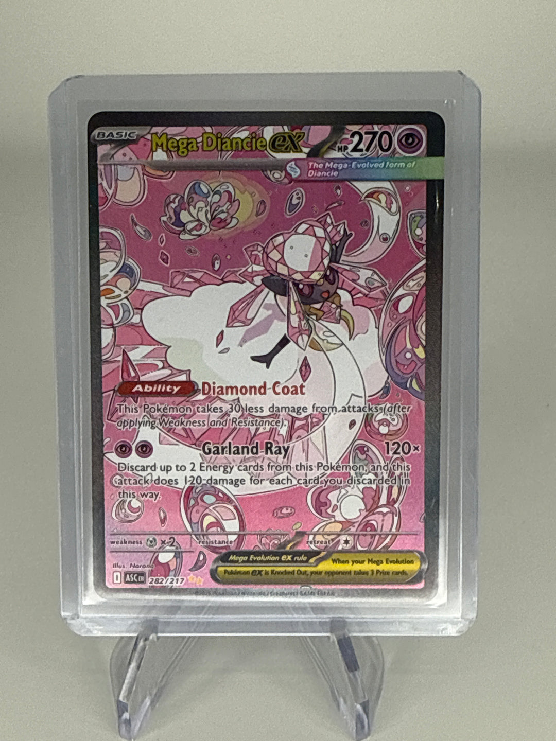 Pokemon TCG 2025 Mega Diancie EX Mega Ascended Heroes Special Illustration Rare, 282/217
