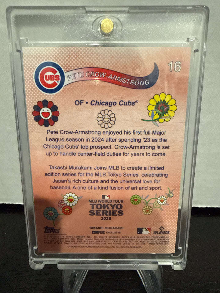 Pete Crow-Armstrong 2025 Topps Tokyo Series Takashi Murakami Complex Exclusive Purple, 046/150