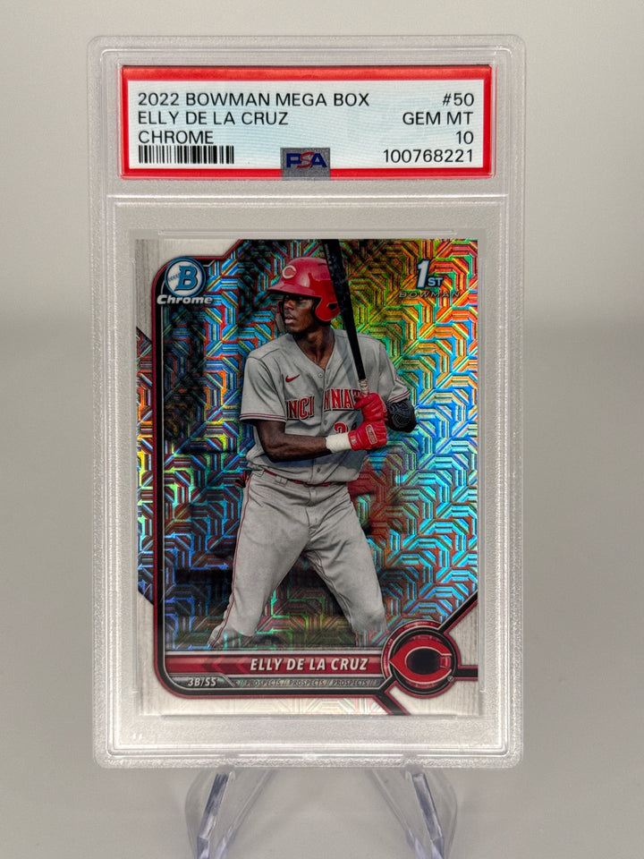 Elly De La Cruz 2022 Bowman Chrome Mega Box 1st, PSA 10 Gem Mint