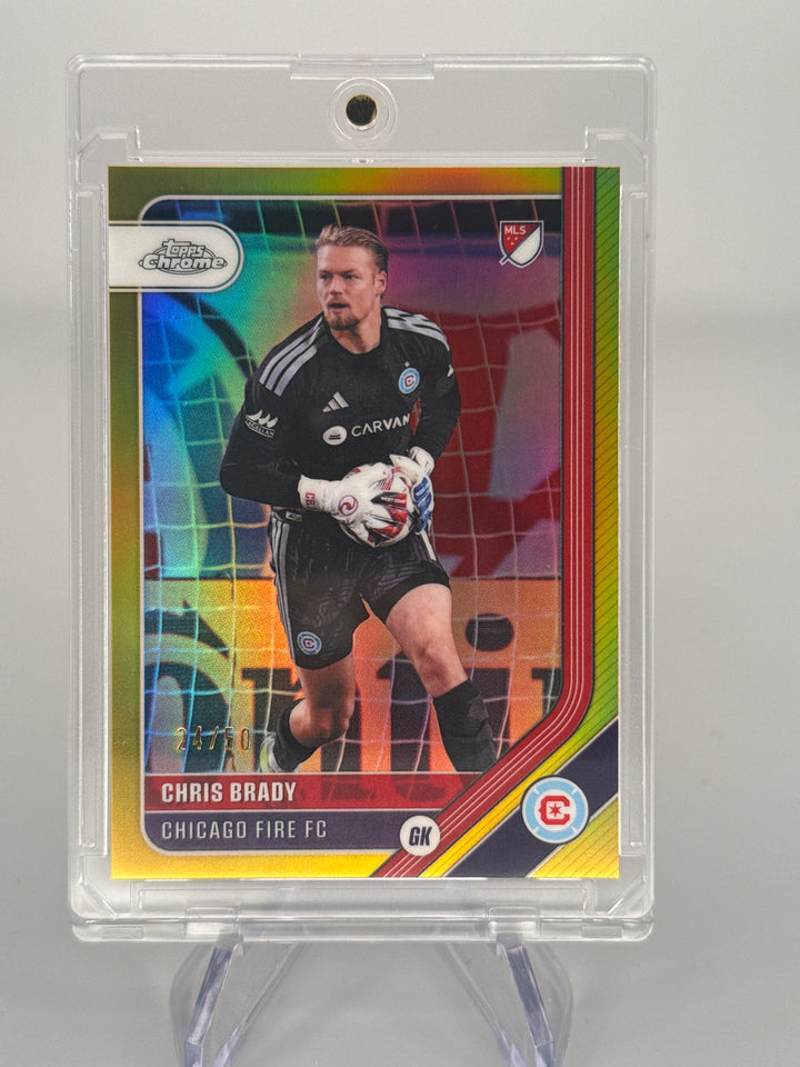 Chris Brady 2026 Topps Chrome MLS Gold Refractor, 24/50