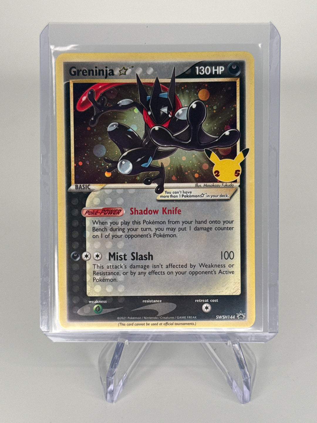 Pokemon TCG 2021 Greninja Celebrations Black Star Promo, SWSH144