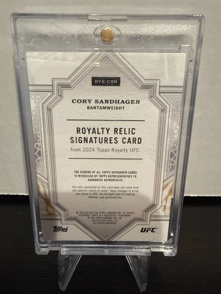 Cory Sandhagen 2024 Topps Royalty UFC Relic Auto, 04/25