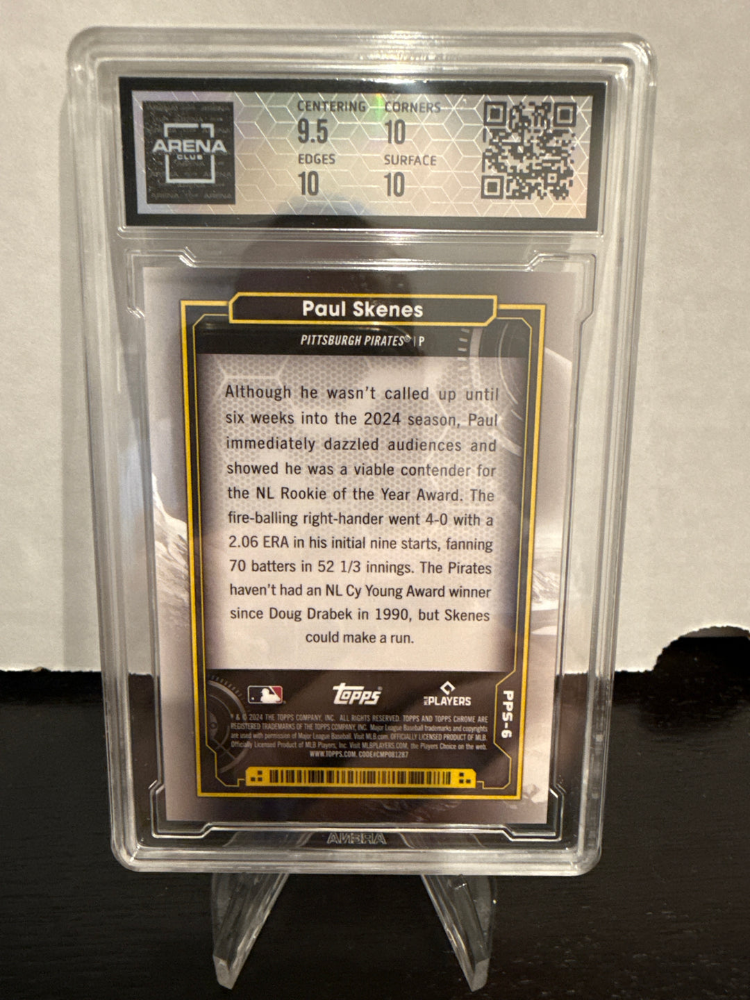 Paul Skenes 2024 Topps Cosmic Chrome Planetary Pursuit Rookie, The Sun, SSP Case Hit, Arena Club 10 Gem Mint