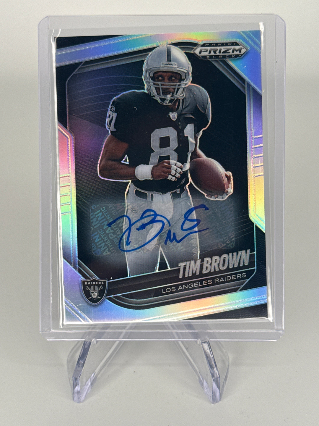 Tim Brown 2025 Panini Prizm Black Silver Auto