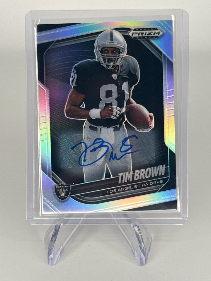 Tim Brown 2025 Panini Prizm Black Silver Auto