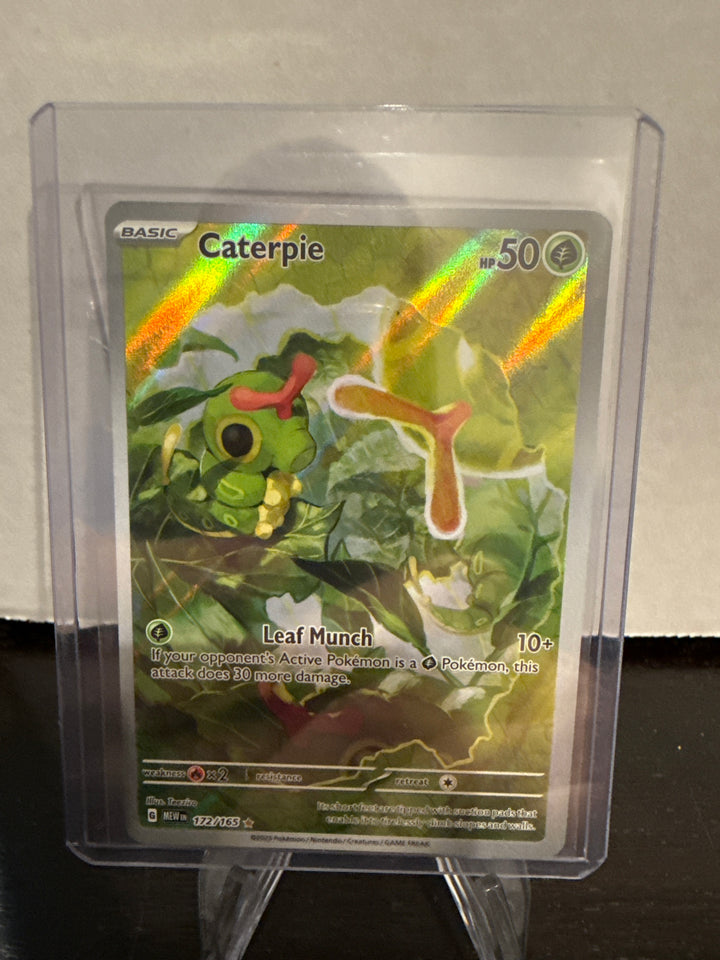 Pokémon TCG 2023 Caterpie Pokemon 151 Full Art Illustration Rare, 172/165
