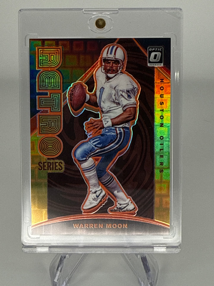 Warren Moon 2020 Panini Donruss Optic Retro Series Black Pandora, 21/25