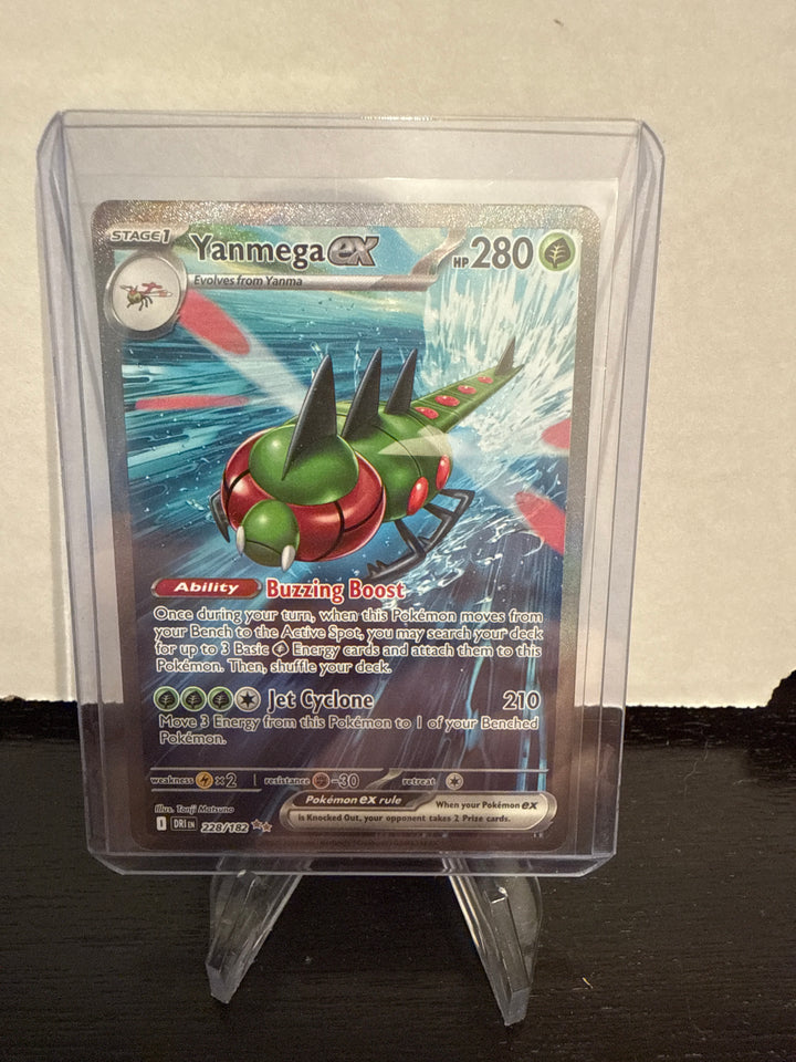 Pokemon TCG 2025 Yanmega EX Destined Rivals Full Art Illustration Rare, 228/182