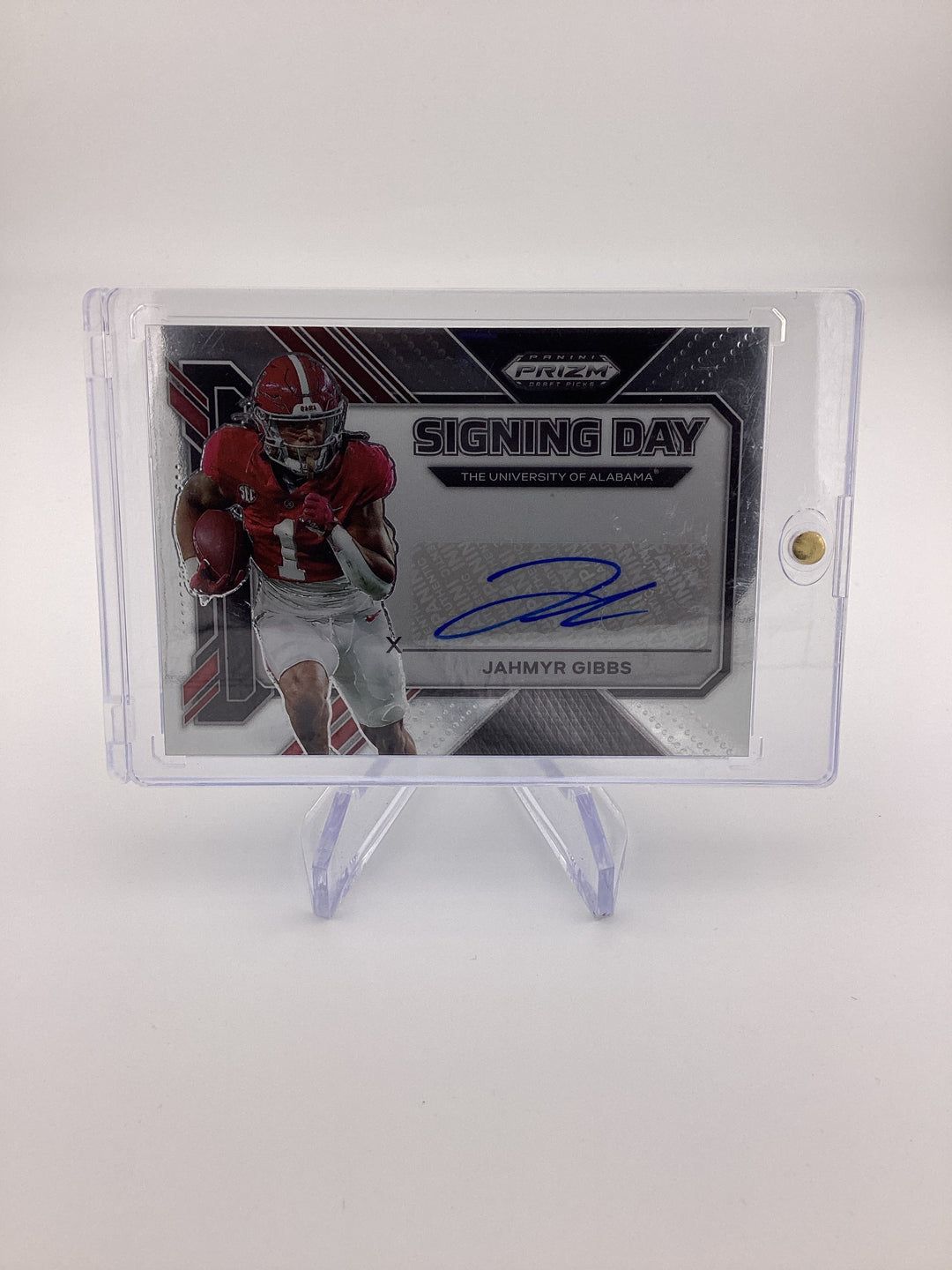 Jahmyr Gibbs 2023 Panini Prizm Draft Picks Signing Day Rookie Auto