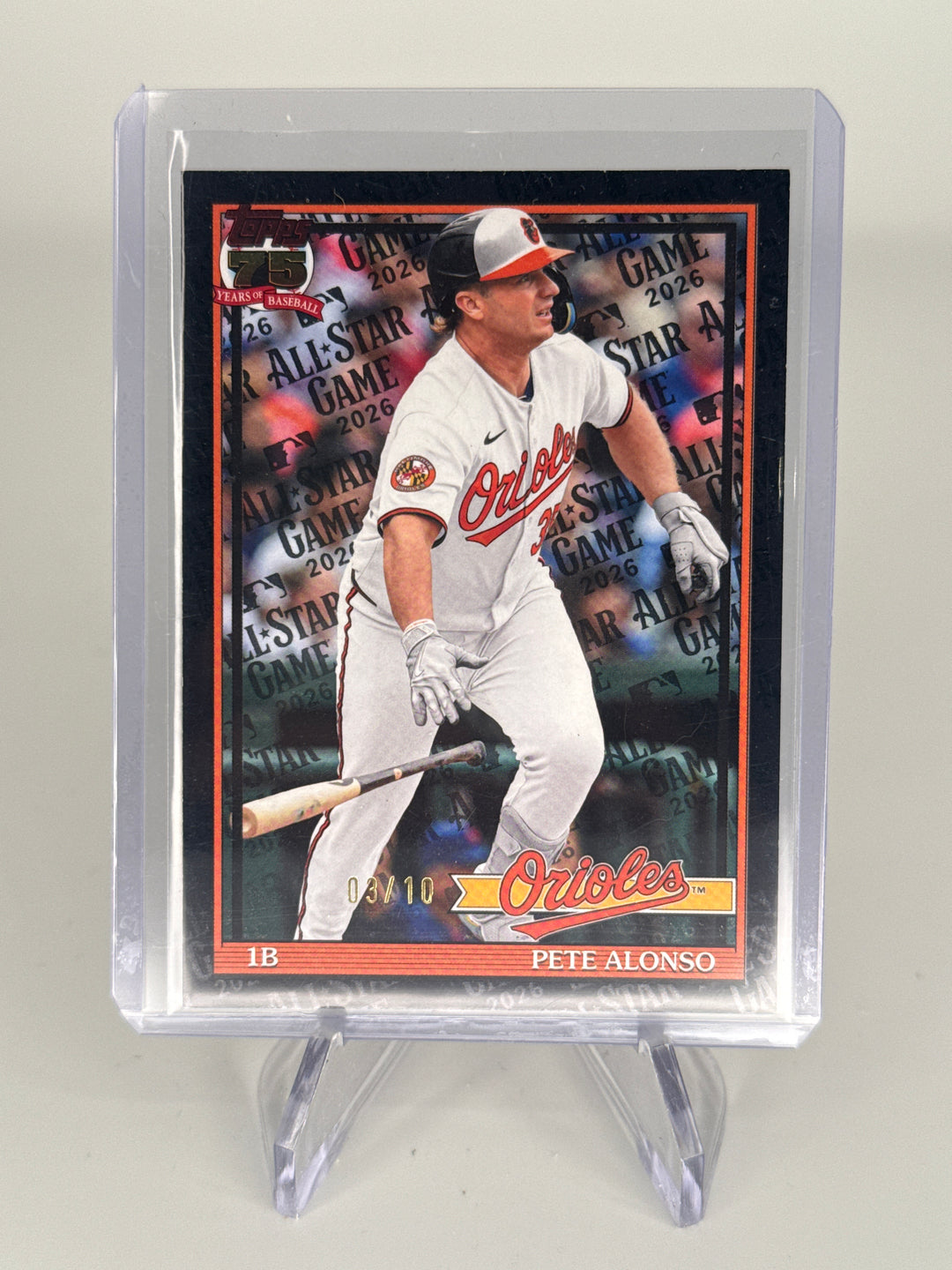 Pete Alonso 2026 Topps All-Star Game Black Refractor, 03/10